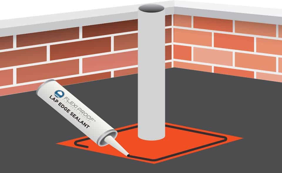 pipes-through-the-membrane-pipe-box-pocket-fleece-backed-1 Ensure that the membrane around the pipe/penetration is clean, dry and free from dust or debris.