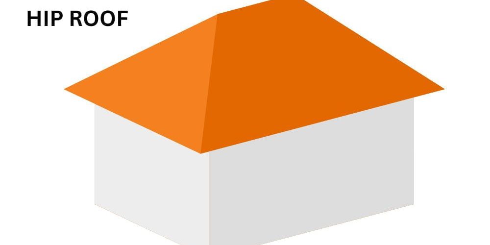 on a replacement or new roof hip roof image